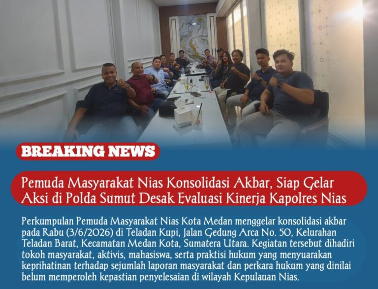 *Pemuda Masyarakat Nias Konsolidasi Akbar, Siap Gelar Aksi Damai di Polda Sumut*