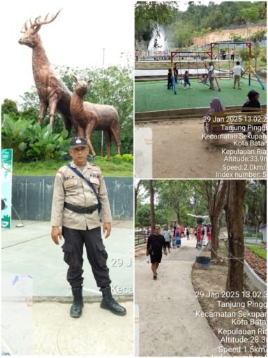Polsek Sekupang Melaksanakan Pengamanan Liburan Di Tempat Wisata Taman Rusa