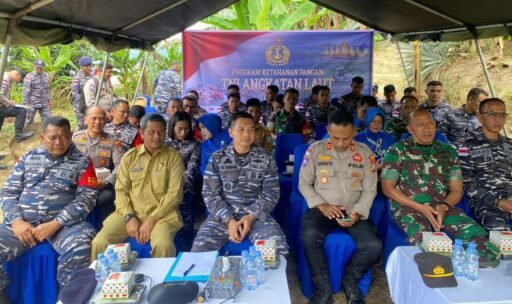 Lanal Tarempa Ikuti Vicon Serentak Ketahanan Pangan Tahun 2025 Bersama Kasal