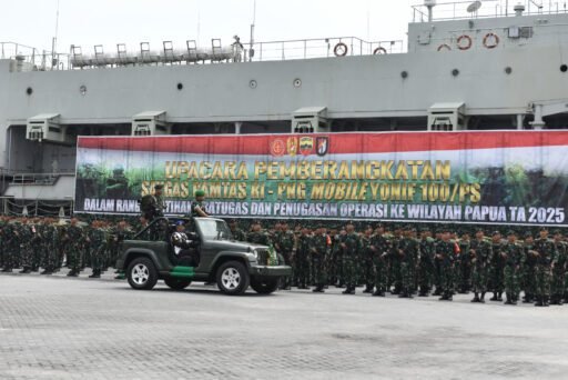 Wadan Lantamal I Hadiri Upacara Pemberangkatan Satgas Pamtas RI-PNG Mobile Yonif 100/PS