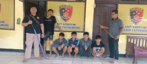 Polsek Patokbeusi Amankan 5 Pelajar yang Diduga Terlibat Tawuran