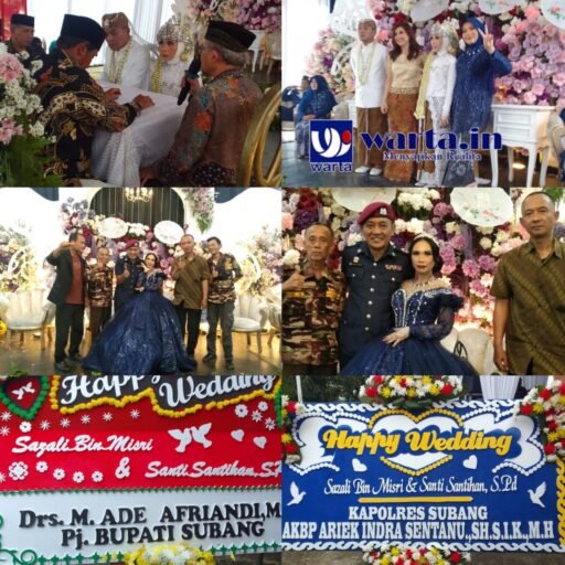 Ketua PWRI Subang Didi Ramlan Pemangku Hajat Pernikahan Putri Asep Suryana Penasehat PWRI Subang