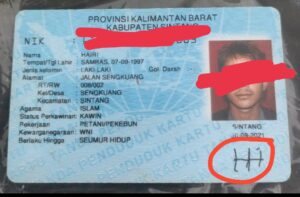 KTP yang di temukan sebagai barang bukti