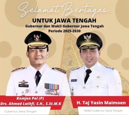 Kaperwil Wartain Jateng dan Jajaran Beri Selamat pada Gubernur dan Wakil Gubernur Jateng 2025-2030