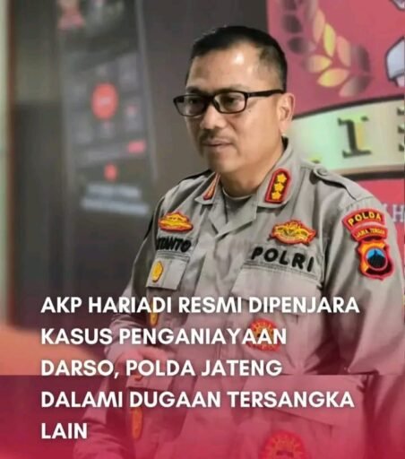 AKP Hariadi Resmi Dipenjara Kasus Penganiayaan Darso, Polda Jateng Dalami Dugaan Tersangka Lain
