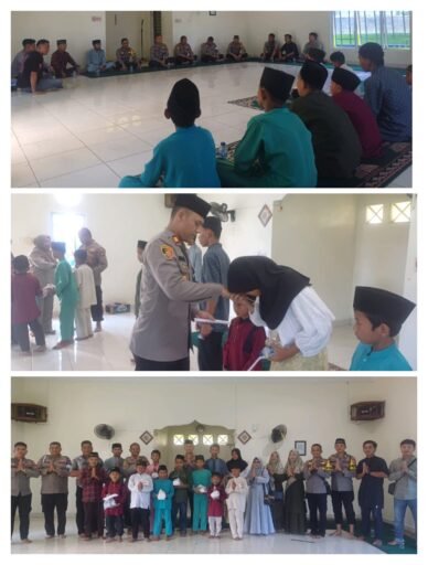 Polsek Batu Aji Salurkan Bantuan untuk Anak Yatim-Piatu Yayasan Baiturrahman
