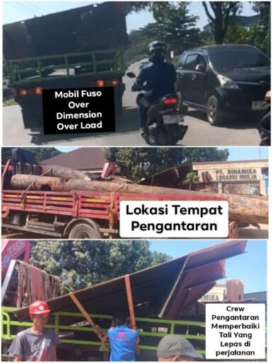 Mobil Pengangkut Diduga Besi Kapal, Muatan Overload dan Abaikan Safety, Sat Lantas Mohon di Himbau
