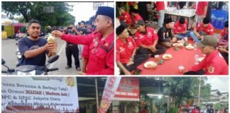 Ramadhan Berkah, Ormas Madas Jakut Berbagi Takjil di Sunter