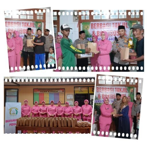 POLSEK BLANAKAN BERSAMA BHAYANGKARI SALURKAN TAKJIL, MENJEMPUT BERKAH RAMADHAN
