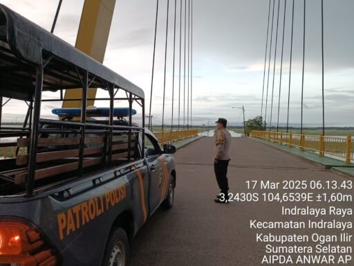 Polsek Indralaya Gelar Patroli Subuh, Antisipasi 3C dan Tawuran di Bulan Ramadhan