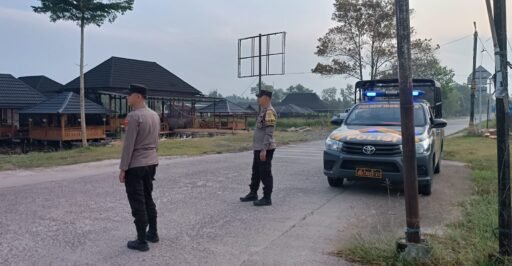Antisipasi Balapan Liar di Subuh Hari Selama Ramadhan, Personel Polsek Indralaya Gelar Patroli