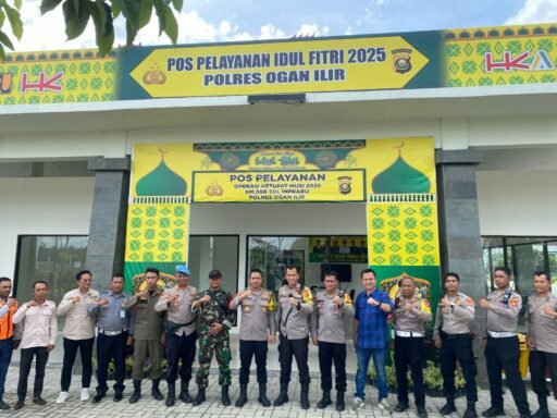 Dir Lantas Polda Sumsel dan Kapolres OI Tinjau Pospam dan Pos Yan dalam Operasi Ketupat Musi 2025