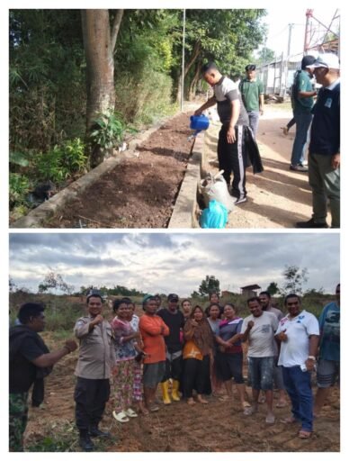 Polsek Nongsa Bersama Warga Kel. Kabil Wujudkan Ketahanan Pangan melalui Pemanfaatan Lahan Tidur