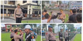 Kapolres Bitung Pimpin Apel Gelar Pasukan Operasi Ketupat Samrat 2025