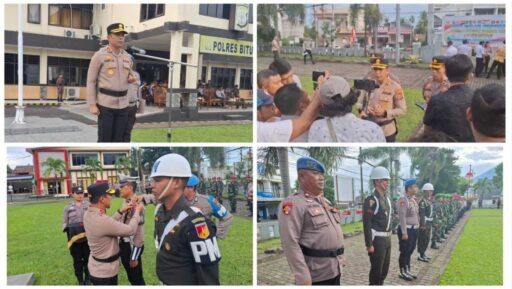 Kapolres Bitung Pimpin Apel Gelar Pasukan Operasi Ketupat Samrat 2025
