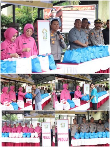 Ramadhan Penuh Berkah, Polresta Barelang dan Bhayangkari Gelar Baksos dan Bazar Sembako Murah