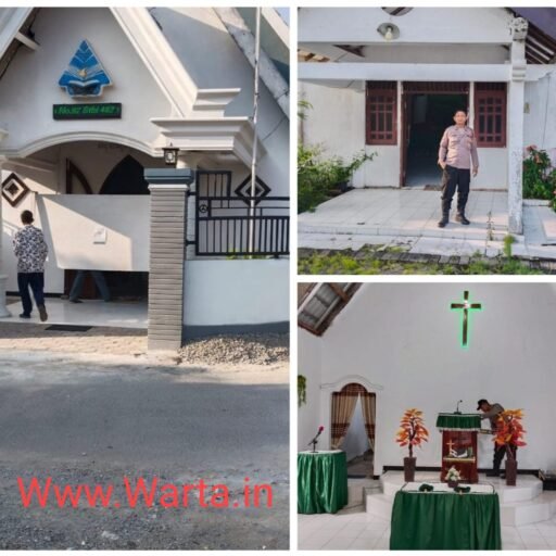 Giat Pengamanan Ibadah Rutin Minggu Di Gereja GKJTU Dan GJWI Desa Ngasemlemahbang Kec. Ngimbang