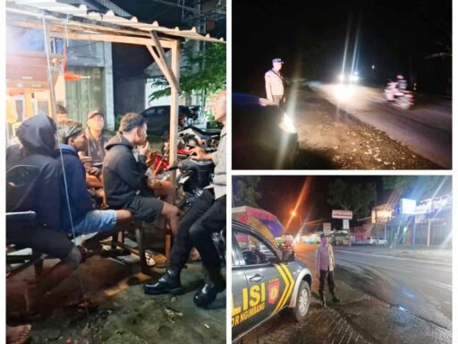 Polsek Ngimbang Gelar Patroli Blue Liht Guna Cegah Dan Tangkal 4C Dan Antisipasi Guankamtibmas