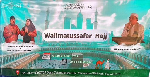 Atang Rohana, Pengurus DPC PWRI Purwakarta Adakan Walimatussafar Hajj