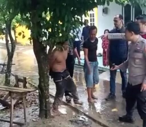 Polisi RW dan Personel Sat Samapta Amankan Terduga Pelaku 3C di Kec. SU II Palembang