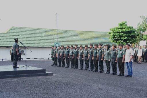 Korem 044/Gapo Gelar Apel Pengecekan Kembali Dinas Cuti Lebaran