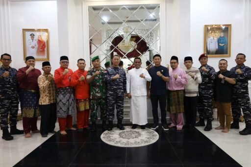 Bangun Harmonisasi Dan Sinergitas, Danlanal Dumai Kunjungi Kabupaten Palalawan