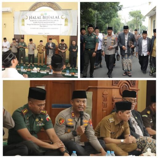 Perkuat Silaturahmi Polres Mojokerto bersama MUI Gelar Halal Bihalal