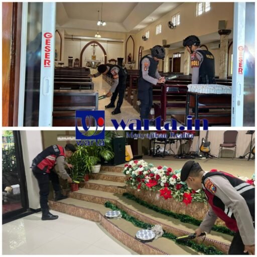 Amankan Ibadah Paskah, Polres Probolinggo Siagakan Personel di Gereja
