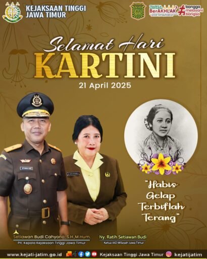 Keluarga Besar Kejati Jatim Ucapkan Selamat Hari Kartini Untuk Perempuan Indonesia
