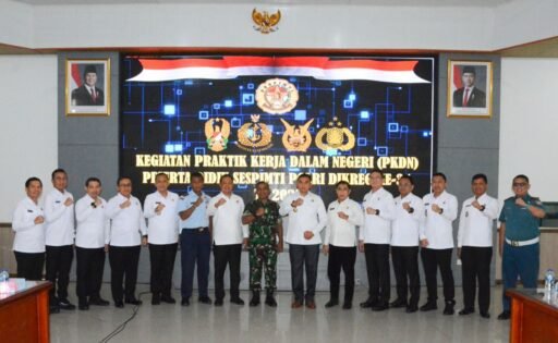 Korem 044/Gapo Terima PKDN (Praktik Kerja Dalam Negeri) Serdik Sespimti Polri