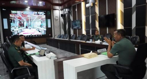 Bahas Kesiapan TMMD Ke-124 Tahun 2025, Kasdam II/Sriwijaya Ikuti Rakornis Melalui Vicon