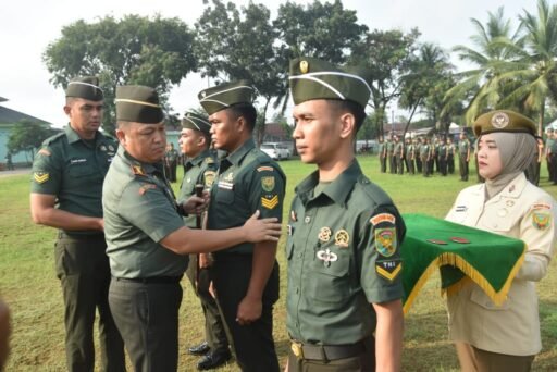 Kodim 0418/Palembang Gelar Upacara Korp Raport Kenaikan Pangkat Perwira,Bintara Dan Tamtama