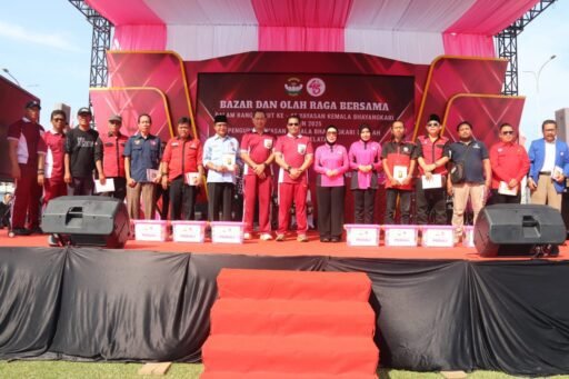 Meriahkan HUT YKB ke-45, Bhayangkari Polda Sumsel Gelar Olahraga Bersama Dan Bazar UMKM