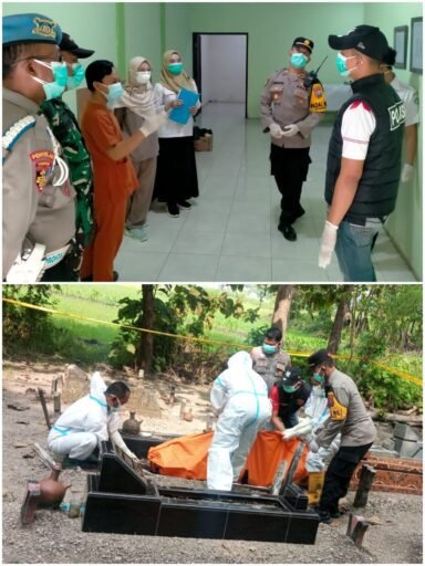 Respon Cepat Kapolsek Ngimbang Tangani Penemuan Mayat Di Pemakaman Umum Desa Gebangngankrik