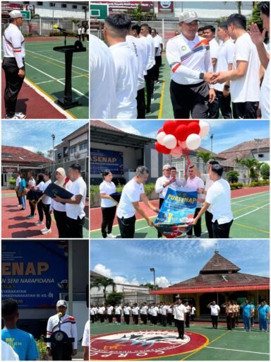 Semarak HBP ke-61,Rutan Batam Menggelar Upacara Pembukaan PORSENAP 2025 Yang Dipimpin Oleh Karutan