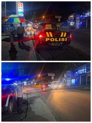 Polsek Ngimbang Gelar Patroli Blue Light Guna Daya Cegah Tangkal 4C Dan Antisipasi Hitam – Hitam