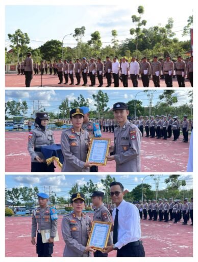 Kapolres Bintan Memberikan Penghargaan Kepada Personel Yang Berprestasi