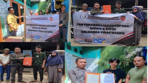 Luar biasa SMK Cibitung 1 langsung antarkan Ijasah siswa yang tidak diambil ke rumah para siswa m