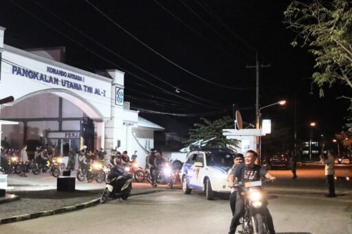 Cegah Potensi Tawuran, Prajurit Lantamal I Ikut Patroli Gabungan TNI-POLRI Skala Besar Di Belawan