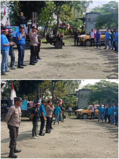 Aksi damai “LSM ALAM BERSATU” Mendapat pengawalan ketat dari Polsek Sekaran