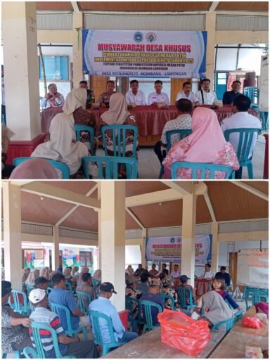 Polsek Ngimbang Menghadiri Musdessus Pembentukan Koprasi Desa Merah Putih Di Desa Munungrejo