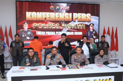 Polres Ngawi Berhasil Ungkap Kasus TPPO Dalih Adopsi 4 Tersangka Diamankan