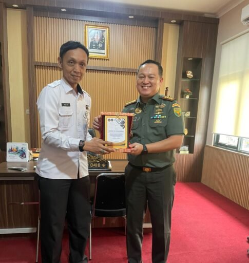 Karutan Kelas I Palembang M Rolan Melakukan Audiensi dengan DANDIM 0418 Palembang