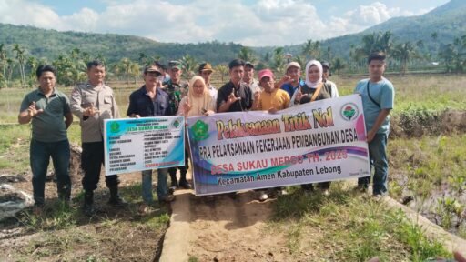 Pemdes Sukau Mergo Gelar Pra Pelaksanaan Titik NOL Pembangunan Rabat Beton JUT.