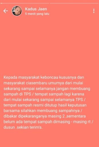 Polemik di Desa Ciasem Baru Memanas, Status WhatsApp Kadus Picu Keresahan Warga