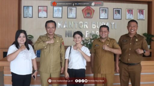 Bupati Nias Barat Sambut Kunjungan Kacab disdik Wilayah Sumut XIV Yasokhi Hia SE.M.M