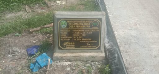 Diduga tumpang tindih Bangunan jalan setapak di kampung 3 prambatan.