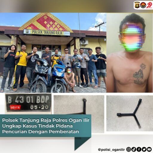Kapolres OI Apresiasi Polsek Tanjung Raja Ungkap Kasus Curat, Amankan Tersangka & Barang Bukti