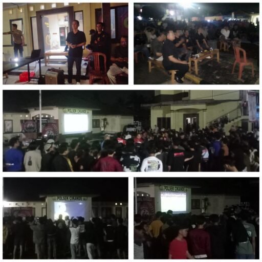 Kapolsek Cikande AKP Tatang SH Adakan Nobar Bersama Masyarakat Final AFF U-23 Indonesia Vs Vietnam