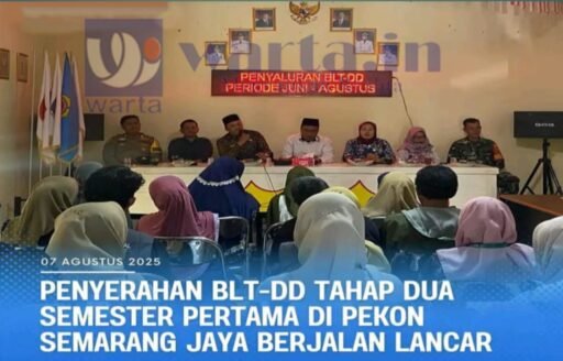 Jajaran Pemerintahan Pekon Semarang Jaya Salurkan BLT DD Tahap ke 2